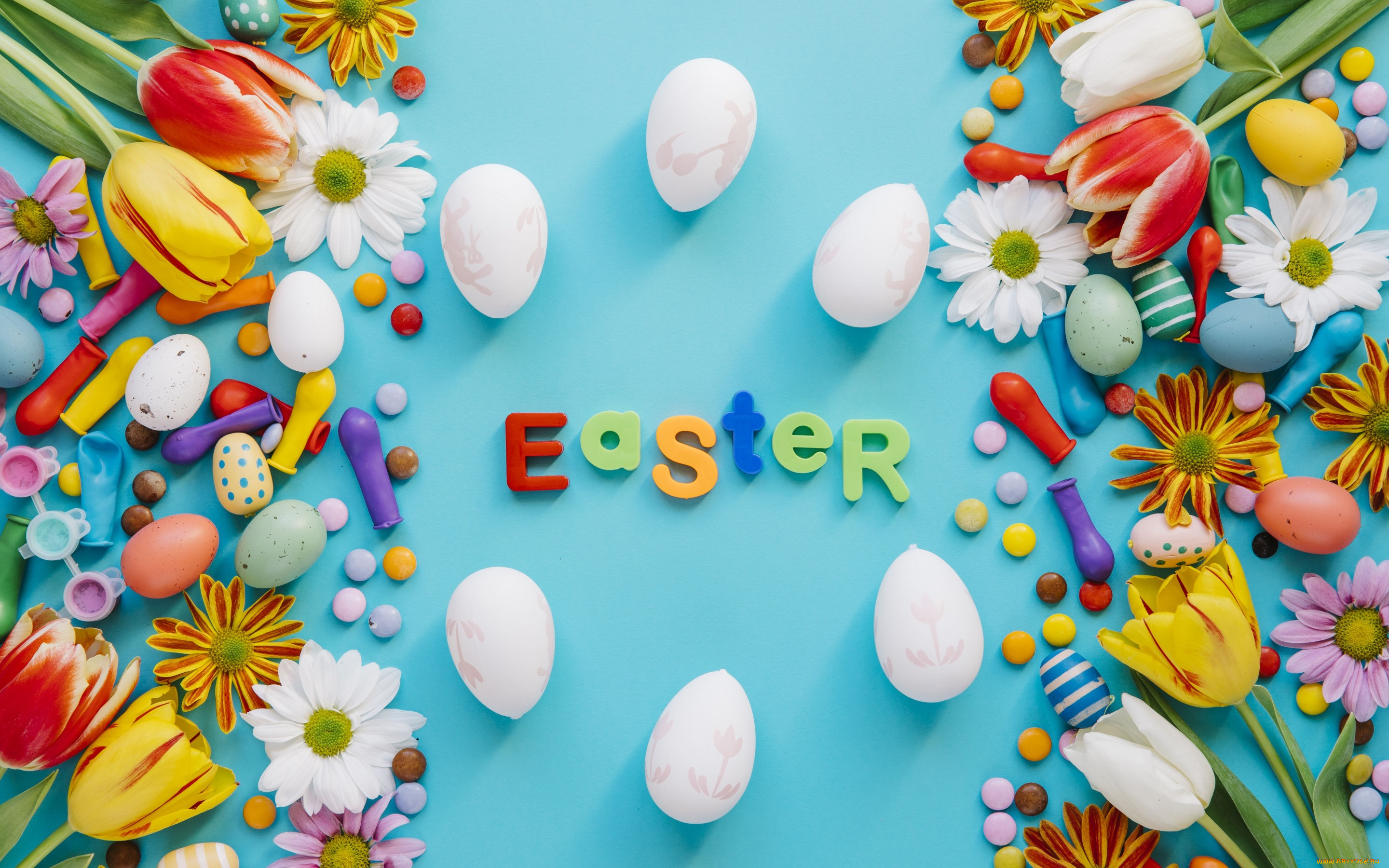 , , , eggs, , flowers, , tulips, , , , easter, , colorful, , decoration, candy, happy, spring
